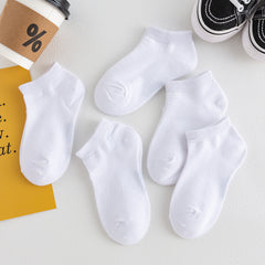 Toddler Boys Girls Solid Socks 5pairs Set