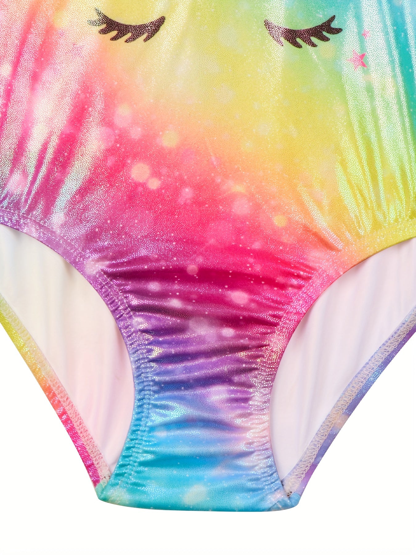 Girls Unicorn Tie Dye Long Sleeve Gymnastics Suit