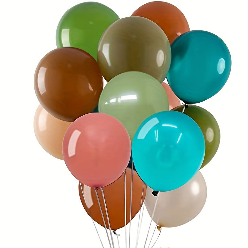 100pcs 25.4cm Retro Balloons with Pump for Party Decoration