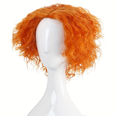 Men's Orange Yellow Wig Halloween Party Cosplay Clown Short Hair