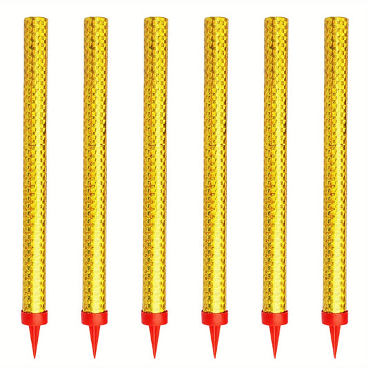 6pcs Golden Birthday Candles Long Thin Cake Cupcake Candles