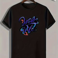 Creative Letters Print Men's Graphic T-shirt for Summer