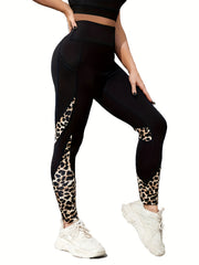 Leopard Print Quick Dry Gym Leggings High Waist Yoga Pants