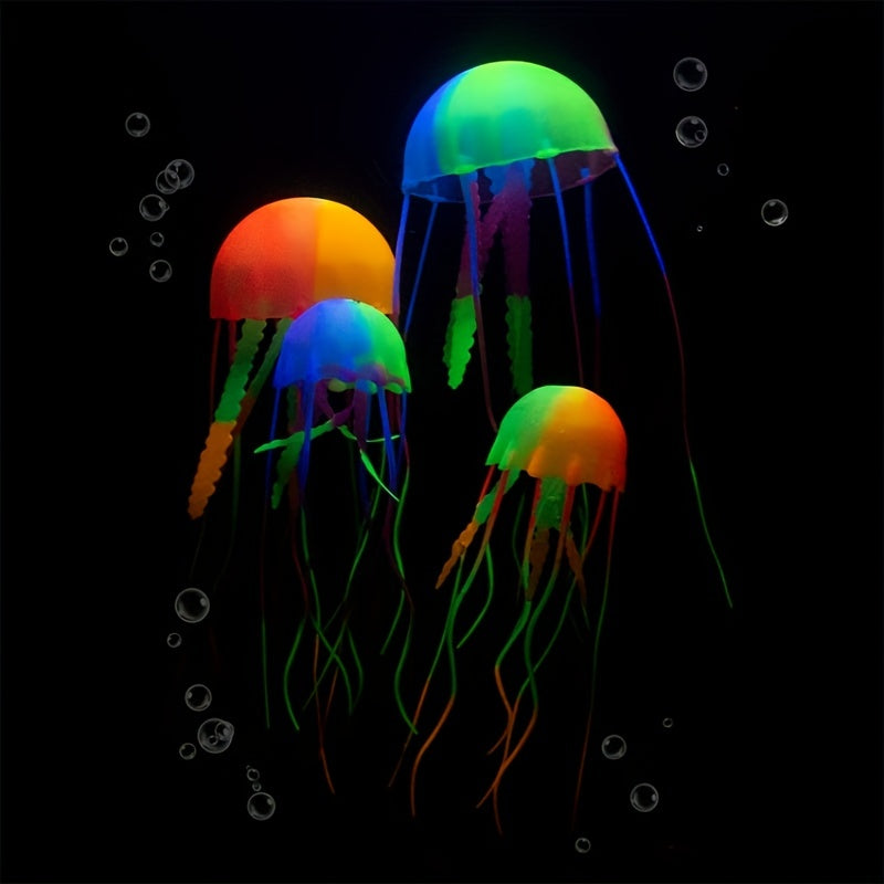 Vibrant Jellyfish & Coral Aquarium Decor Set