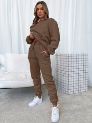 Casual Two-piece Set Long Sleeve Sweatshirt & Jogger Pants