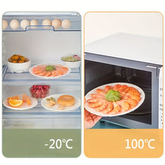 100Pcs Food Storage Covers Plastic Cling Wrap Kitchen Leftover