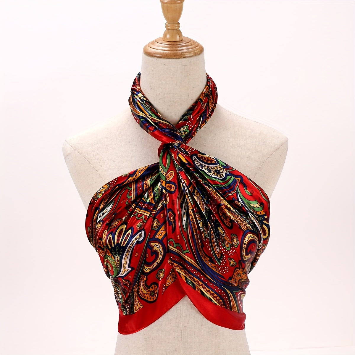Paisley Print Bandana Classic Print Square Scarf Silk Scarf Head Wrap