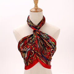 Paisley Print Bandana Classic Print Square Scarf Silk Scarf Head Wrap