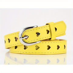 Heart Hollow Out PU Belt Candy Jeans Pants Belt Dress Girdle