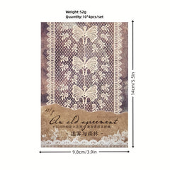 40pcs Vintage Distressed Paper Set for Hand Account Book Backgrounds