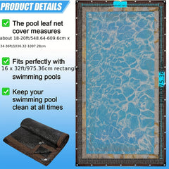 Pool Leaf Net Cover Fine Mesh Pool Screen Cover Pond Net