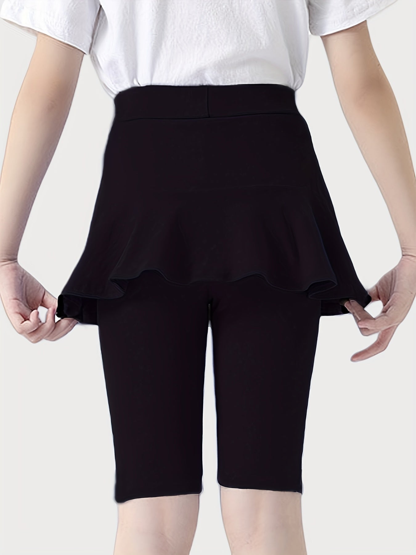 Girls Bike Shorts With Mini Skirt Dance Shorts