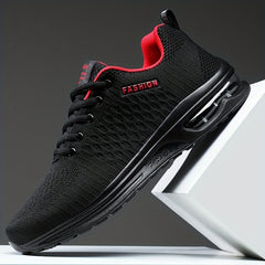 Men's Knitted Shock Absorbing Sneakers For Jogging Gym