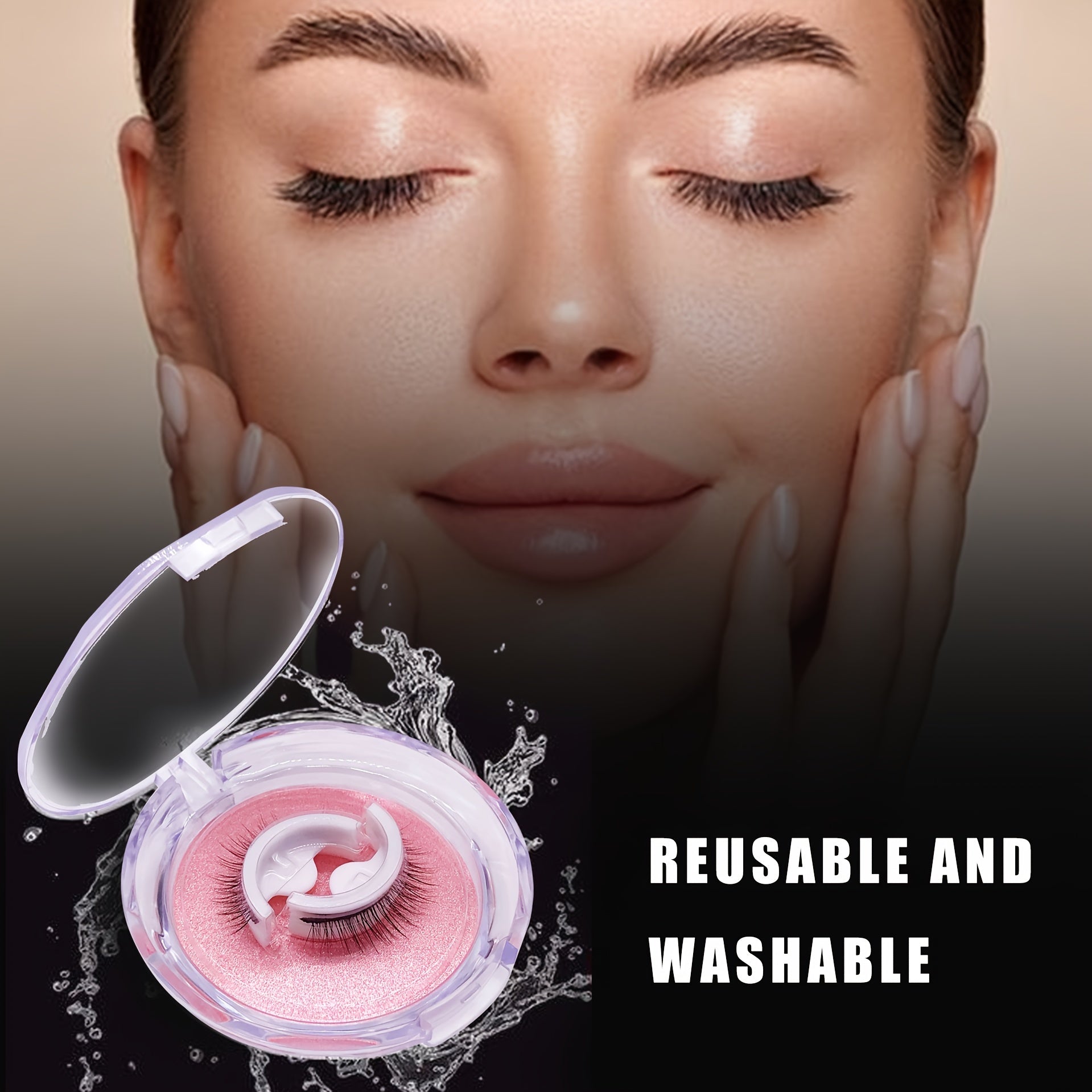 Reusable Self Adhesive Eyelashes Natural Look False Lashes