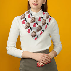 Custom Photo Text Women's Square Scarf Bandana Halloween Christmas Gift