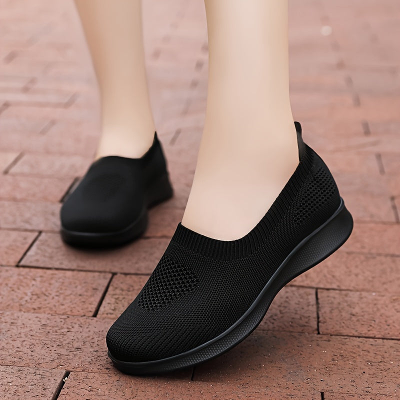 Knit Weaving Slip-on Walking Shoes for Women