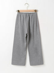 Girls Butterfly Print Wide Leg Sweatpants
