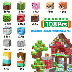 108pcs CoolNuro Magnetic Animal Blocks Set Forest Theme Building Kit Toy