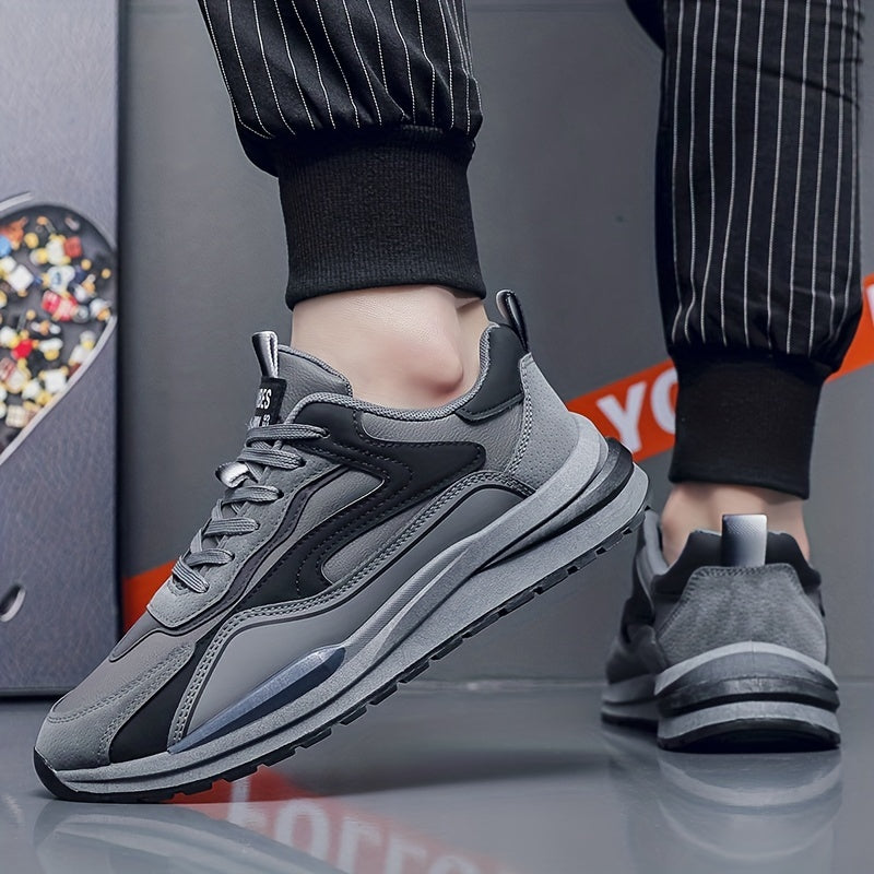 Men's Lace up Sneakers Athletic Shoes Breathable Running Basketball Gym