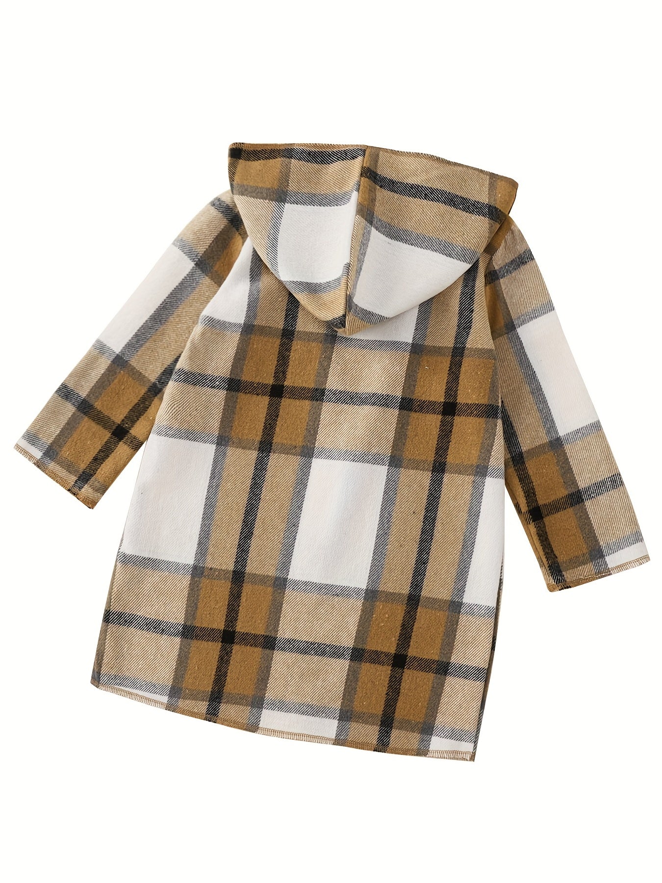 Plaid Hoodie Jacket Varsity Cardigan for Kids