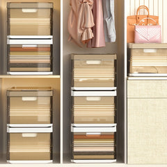 Wardrobe Clothes Pants Storage Box for Jeans Layered Organization