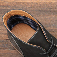 Men's Retro Ankle Desert Boots Wear-resistant Non-Slip Lace-up Boots