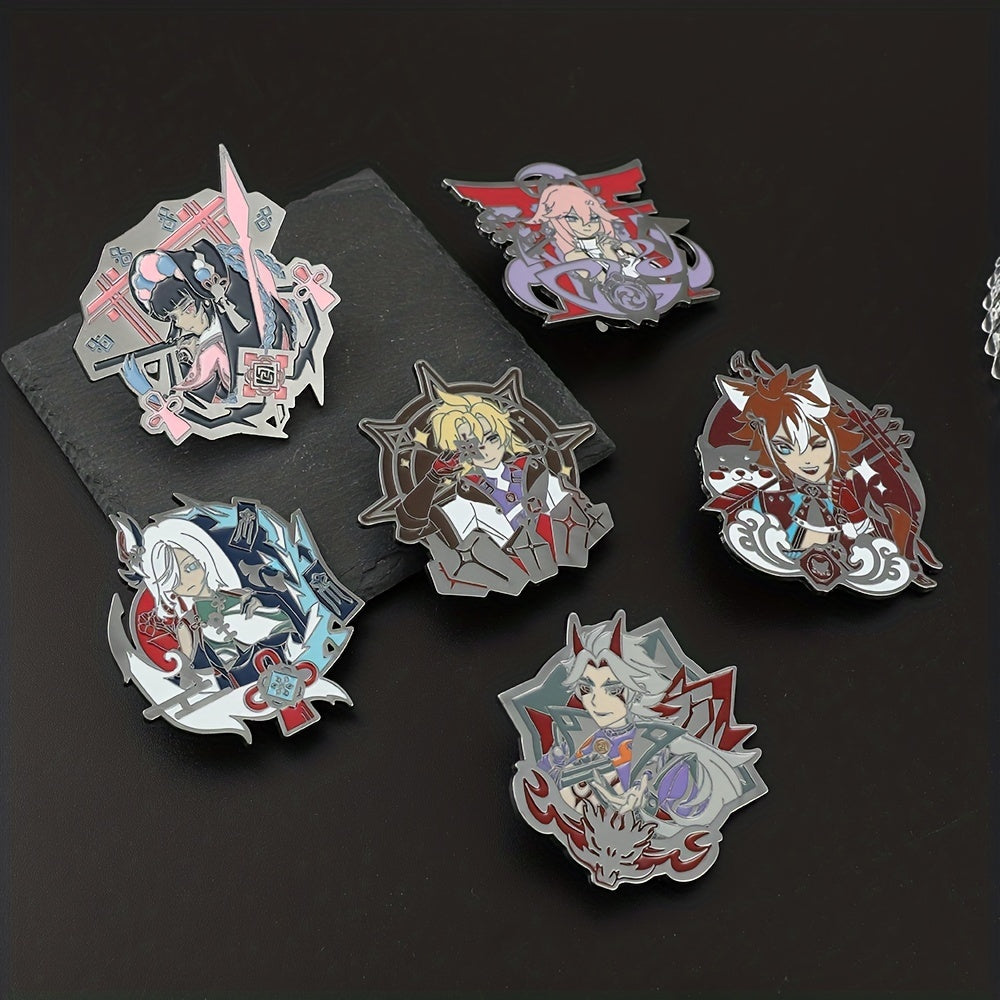 Game Peripheral Cartoon Character Brooch Metal Enamel Accessories For Girls