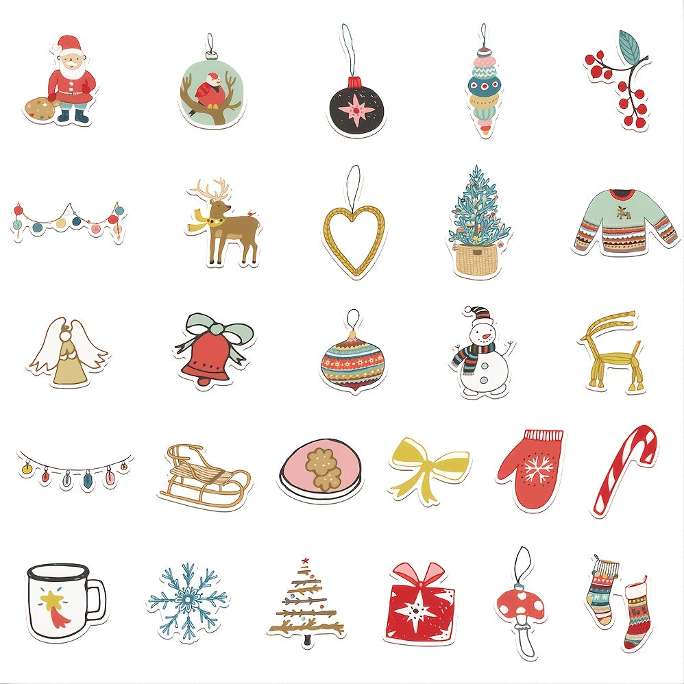 27pcs Christmas Decoration Stickers Holiday Decals Xmas Decor
