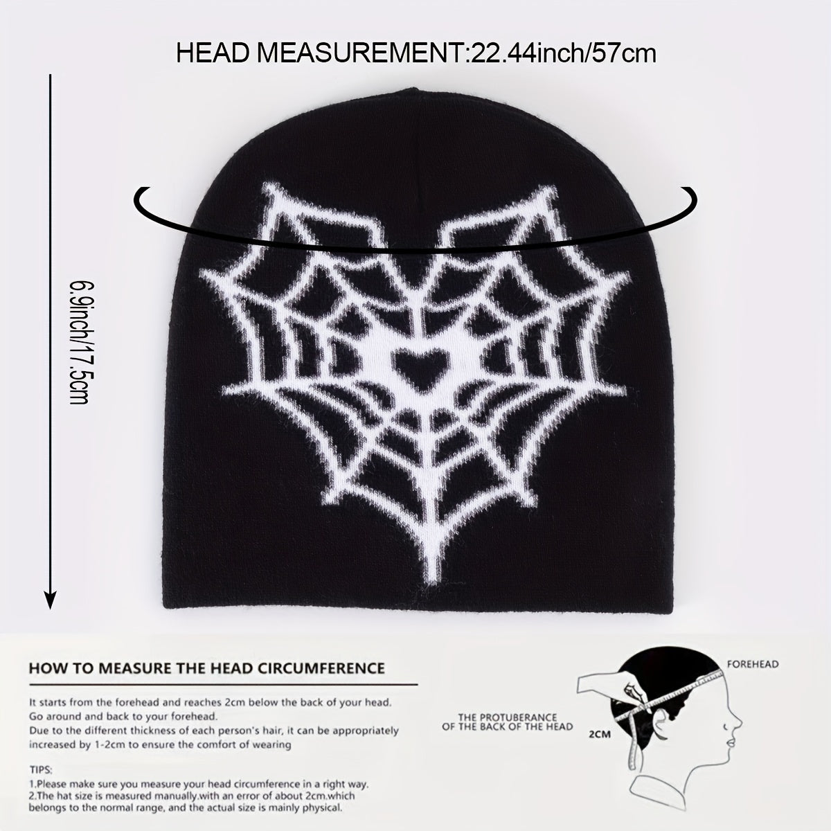 Y2K Knitted Spider Eyes Men's Hat Autumn Winter Warm Hat