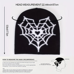 Y2K Knitted Spider Eyes Men's Hat Autumn Winter Warm Hat