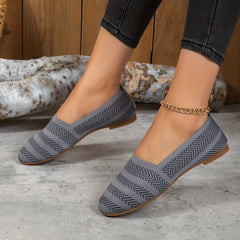 Women's Knit Ballet Flats Soft Sole Shoes Casual Wear Walking Shoes