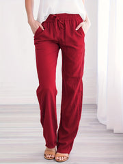Drawstring Waist Pants Casual Women's Clothing