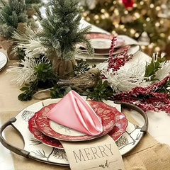 6pcs Polyester Napkin Solid Style Small Napkins For Dining Table Decor