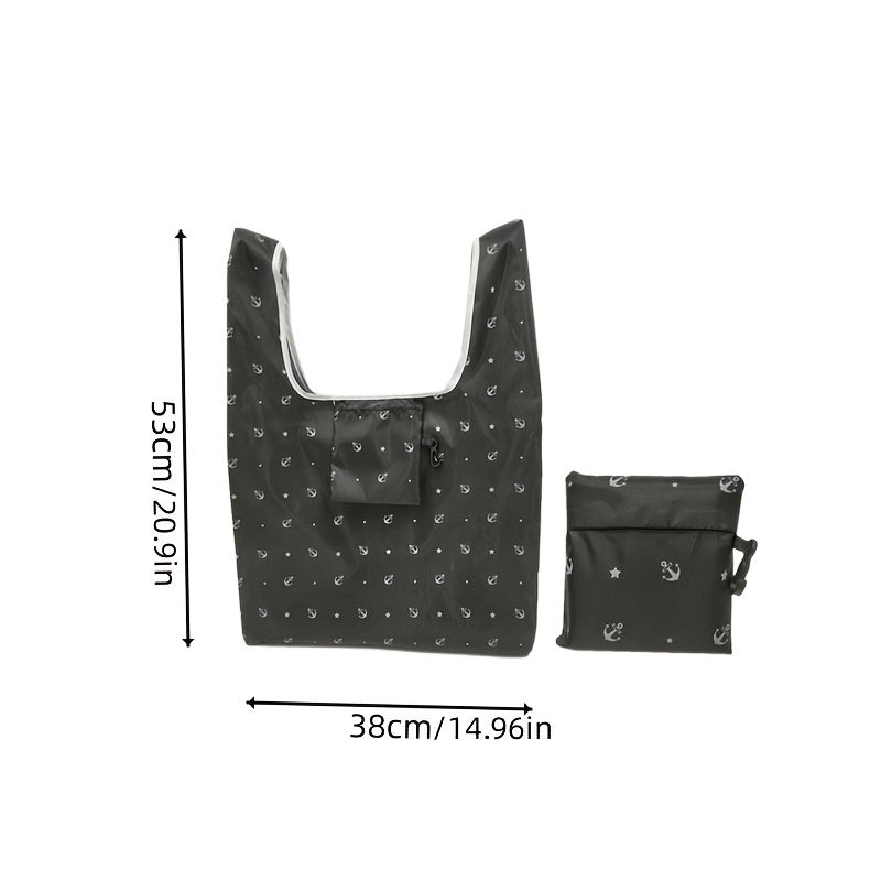 Folding Square Shopping Bag Portable Storage Bag 53x09cm 38x0cm