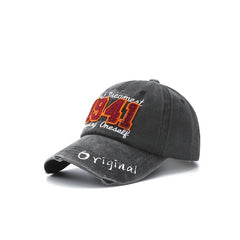 Unisex Distressed Washed Fitted Cap Adjustable Ripped Hat