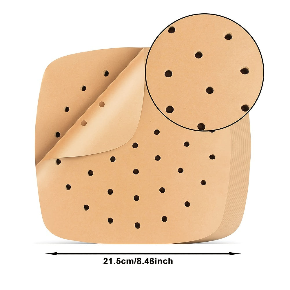 200pcs BBQ Air Fryer Liners Disposable Square Parchment Papers