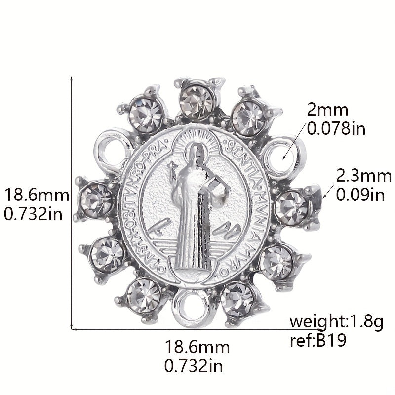 60pcs Religious Figure Pattern Hangings Jewelry Connectors
