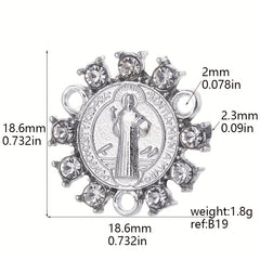 60pcs Religious Figure Pattern Hangings Jewelry Connectors