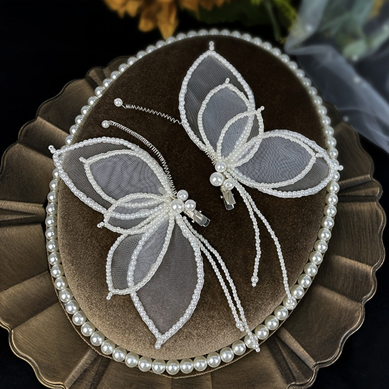 Butterfly Hair Clips Non-Slip Duck Billed Clip Wedding Headwear
