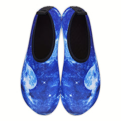Night Sky Pattern Water Socks Soft Sole Yoga Fitness Shoes