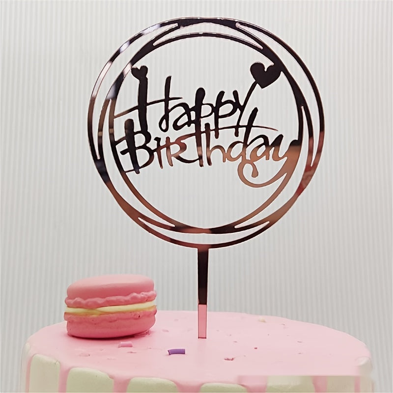Heart Cake Insert Card Multicolor for Birthday Party Supplies