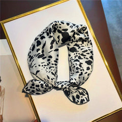 Leopard Print Vintage Bandana Classic Small Satin Square Scarf
