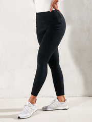 3pcs Fleece Lined Yoga Pants With Pocket Solid Running Sports Warm Tight Pants