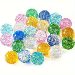 3pcs Glitter Bouncy Balls for Party Favors 42mm Rubber Bounce Balls