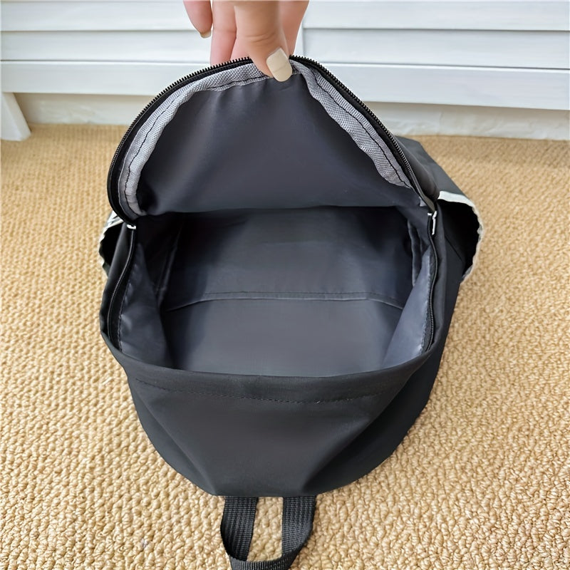 Nylon Casual Backpack Large Capacity Schoolbag for Students