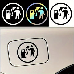 Funny Fuel Tank Cover Sticker Car Fuel Filler Cover Decoration