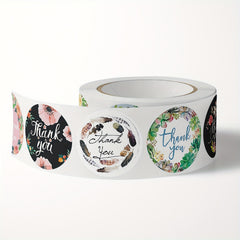 500pcs Thank You Sticker Round Labels Dragees Candy Bag Wedding Stickers