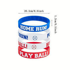 Baseball Silicone Bracelet Classic Pattern Wristband Sports Event