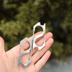 S-type Carabiner Bottle Opener Key Chain Hook for Outdoor Camping