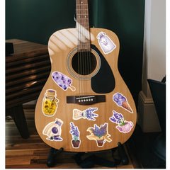 50pcs Lavender Series Phone Case Stickers Waterproof DIY Creative Stick